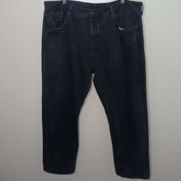 Levis 501xx Men's 41x30 Jeans Denim Button Fly Strait Black Cotton High Rise - Picture 1 of 12